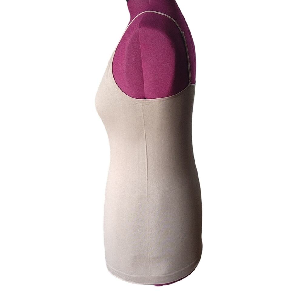 1X/2X Bone White Seamless Camisole with Adjustable Straps Plus Size Neutral - Picture 7 of 15